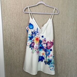 NWT!!!! White floral mini dress